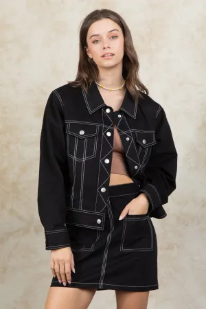 Black Contrast Jacket