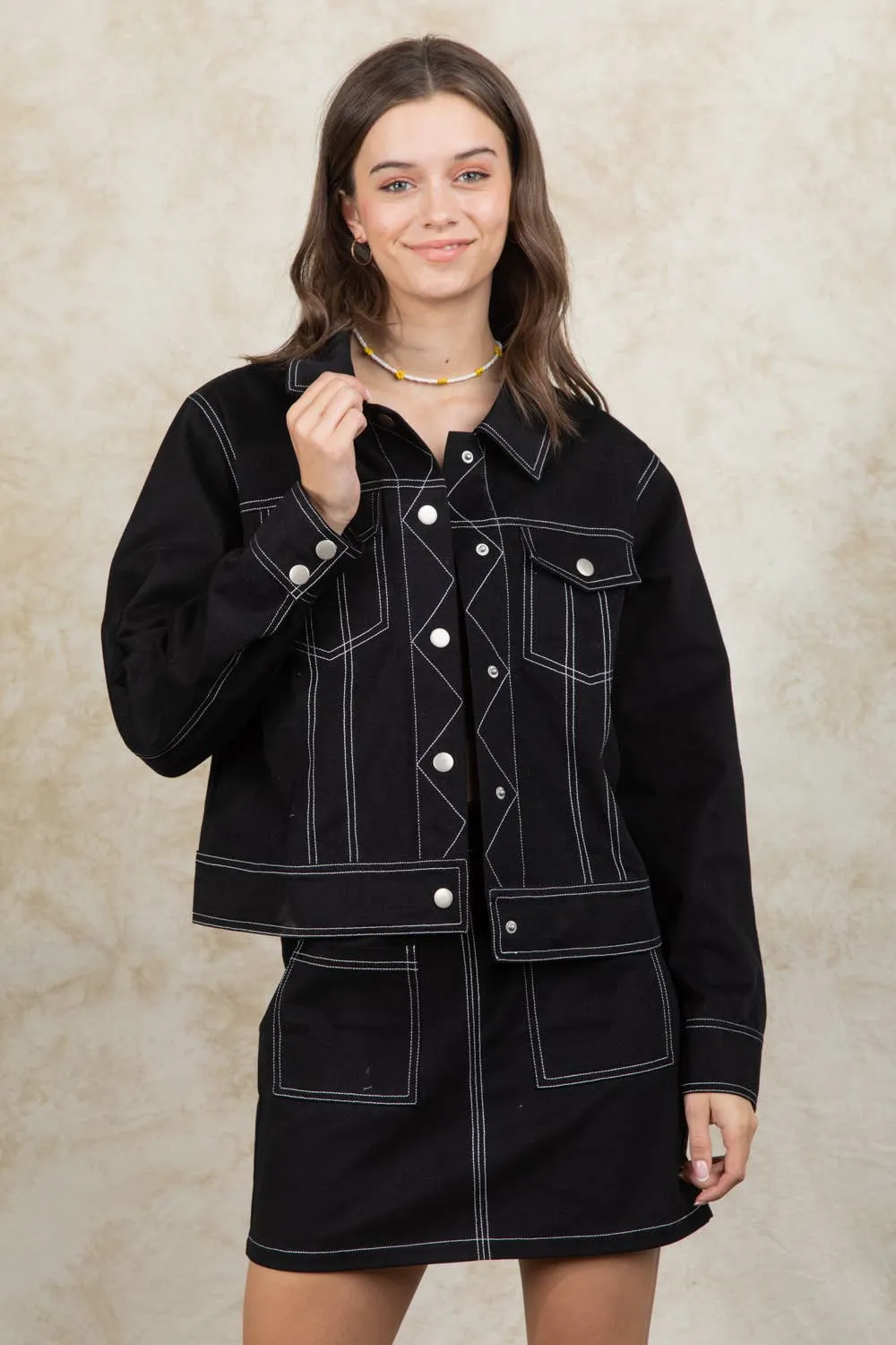 Black Contrast Jacket