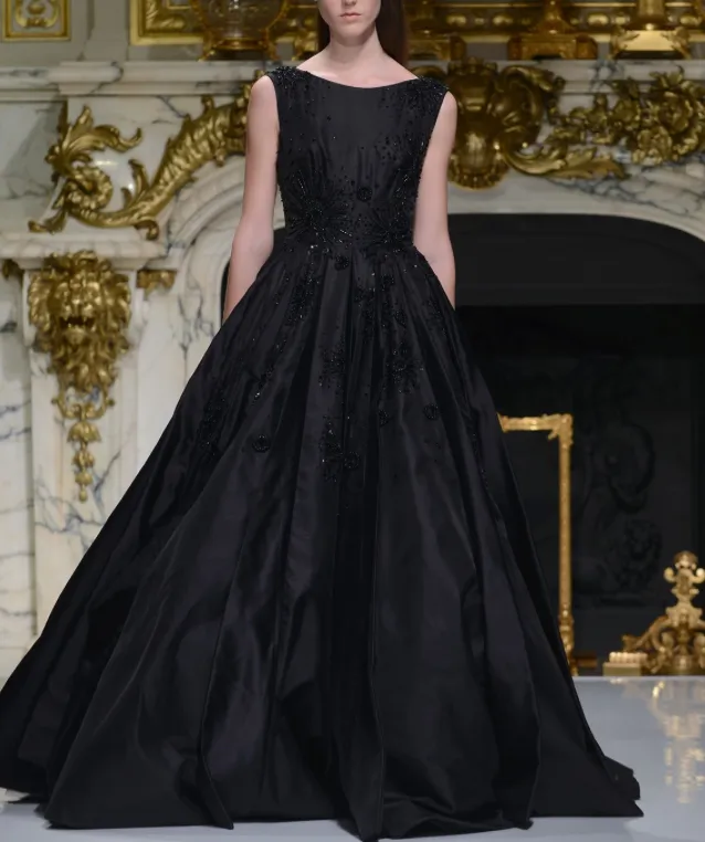 Black Silk Duchess Satin