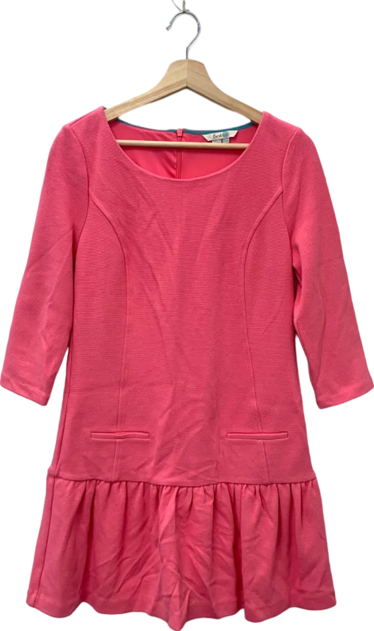 Boden Pink 3/4 Sleeve Skater Dress UK 12