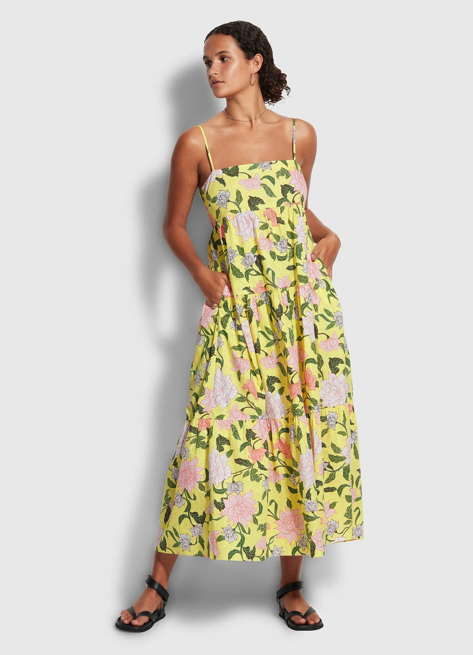 Boheme Floral Dress  - Lime Light