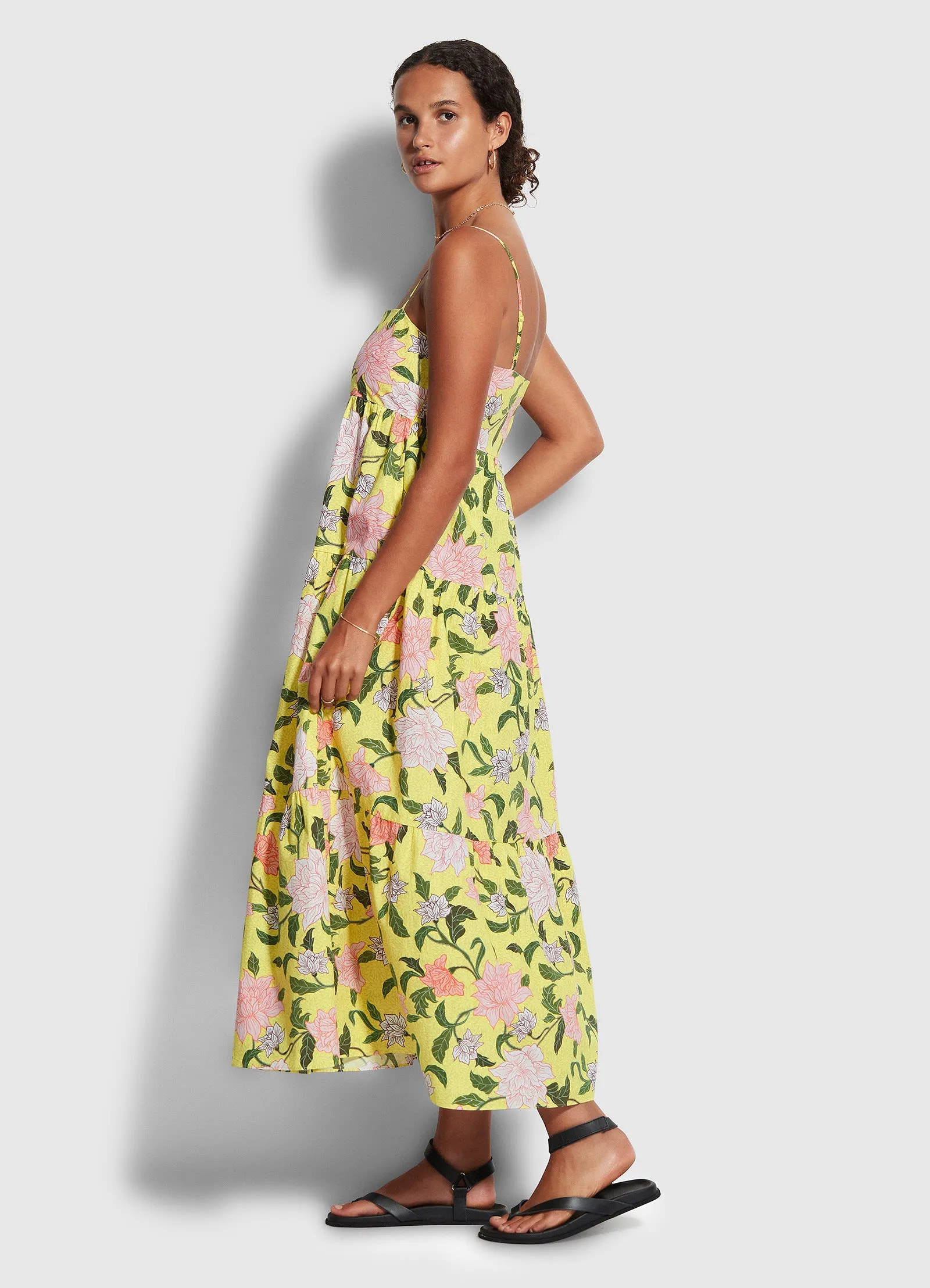 Boheme Floral Dress  - Lime Light