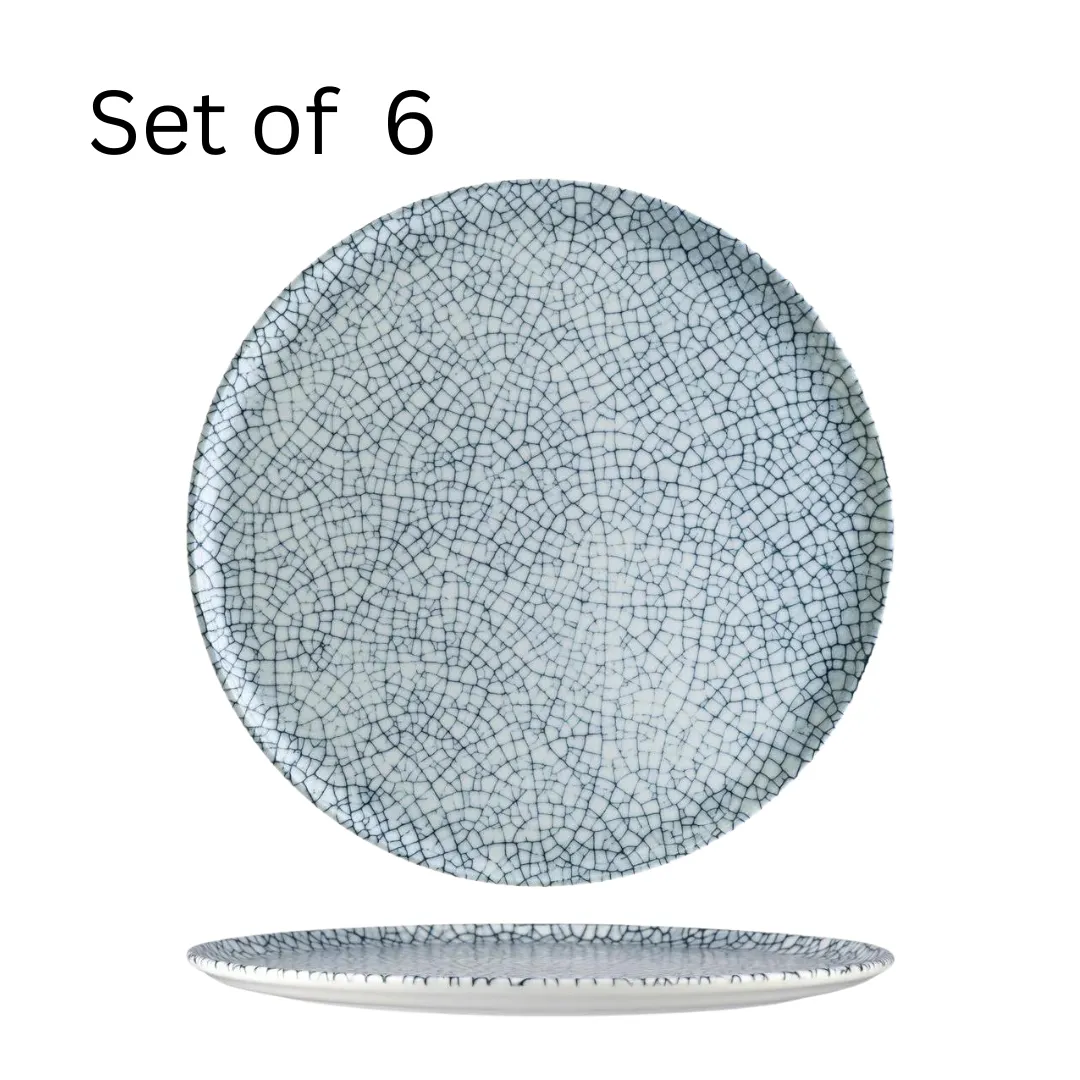 BONNA MITO DENIM ROUND FLAT PLATTER 320x25mm (MTODNGRM32PZ) (Set of 6 )