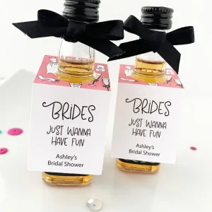 Brides Just Wanna Have Fun Mini Liquor Favor Tags