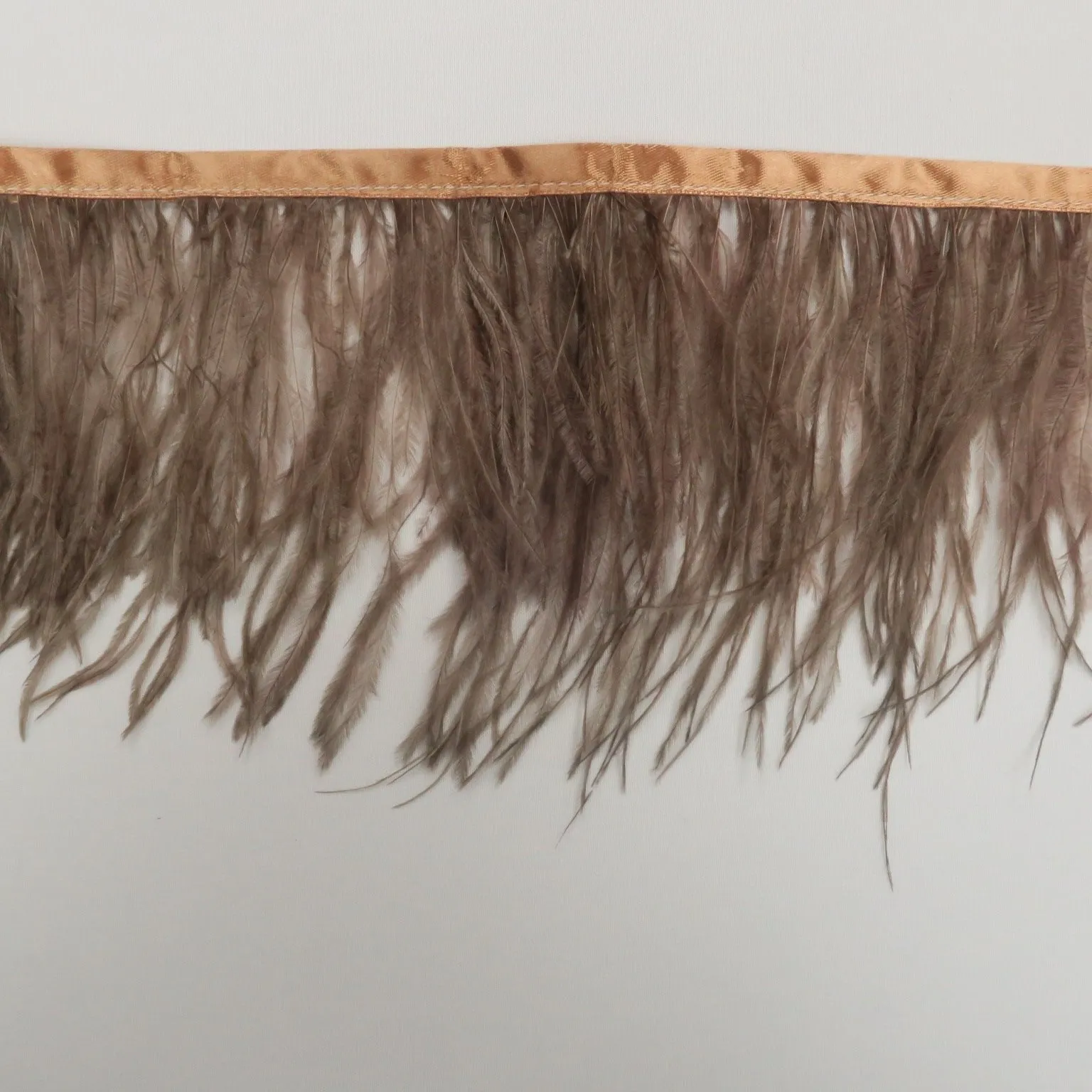 Brown Ostrich Feather Trim 2 PLY