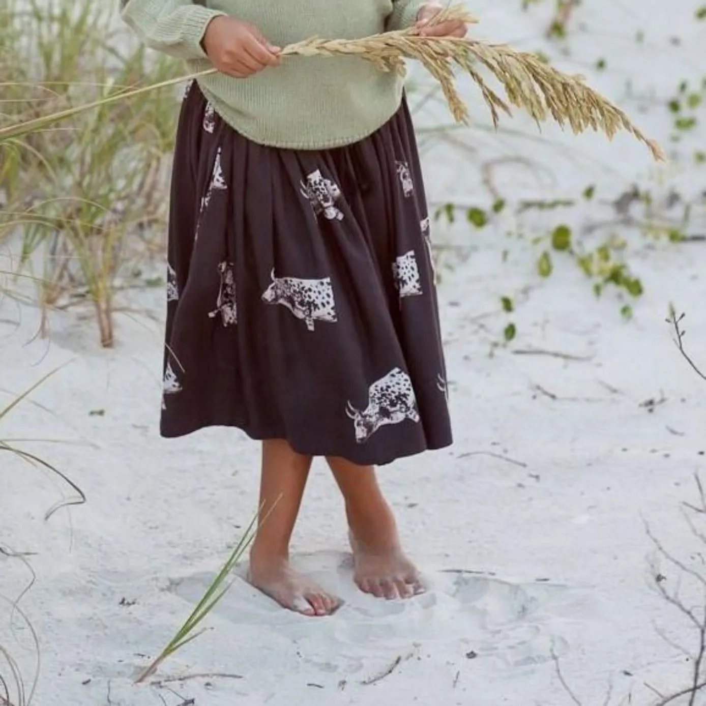 Bull Print Skirt