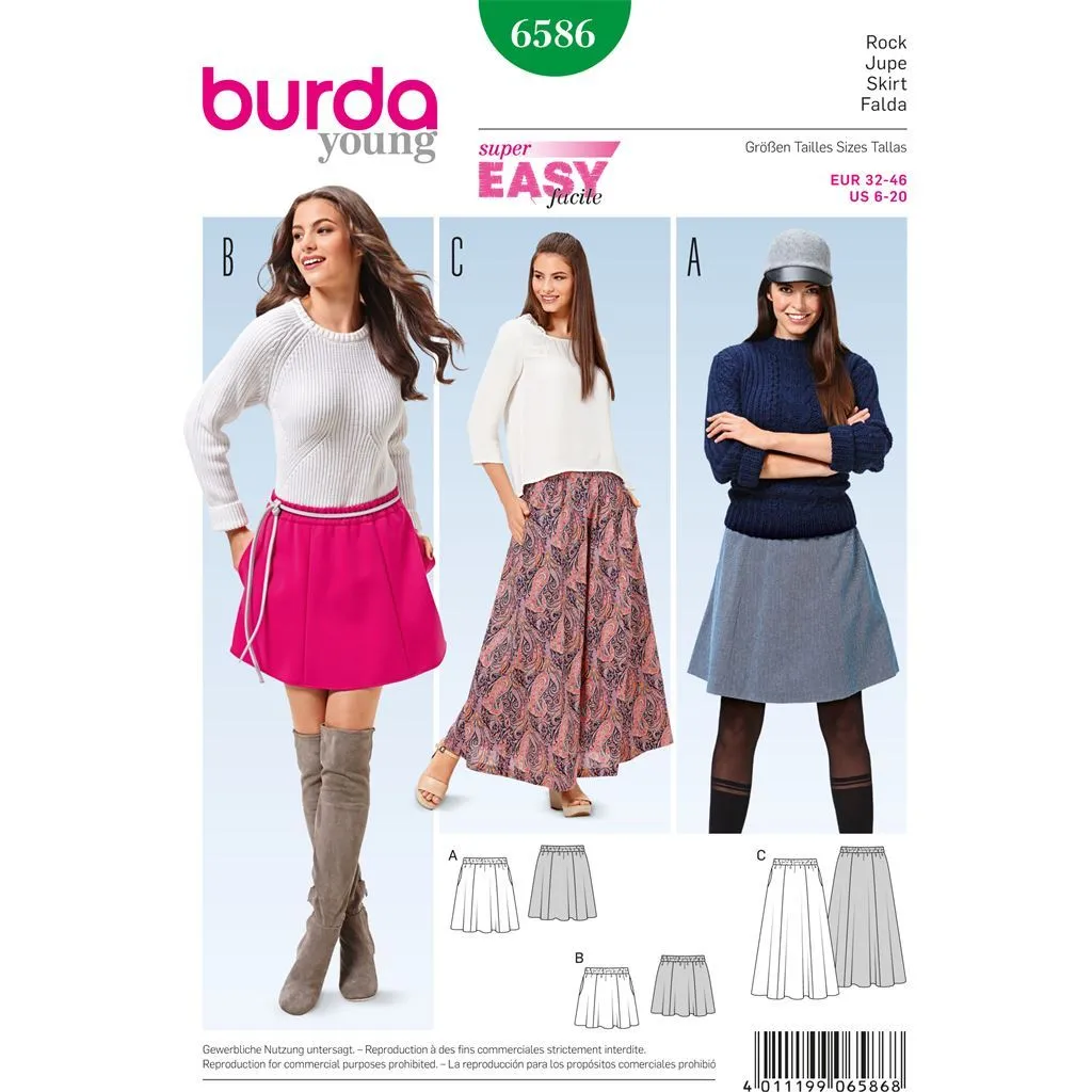 Burda Style Pattern 6586 Skirt