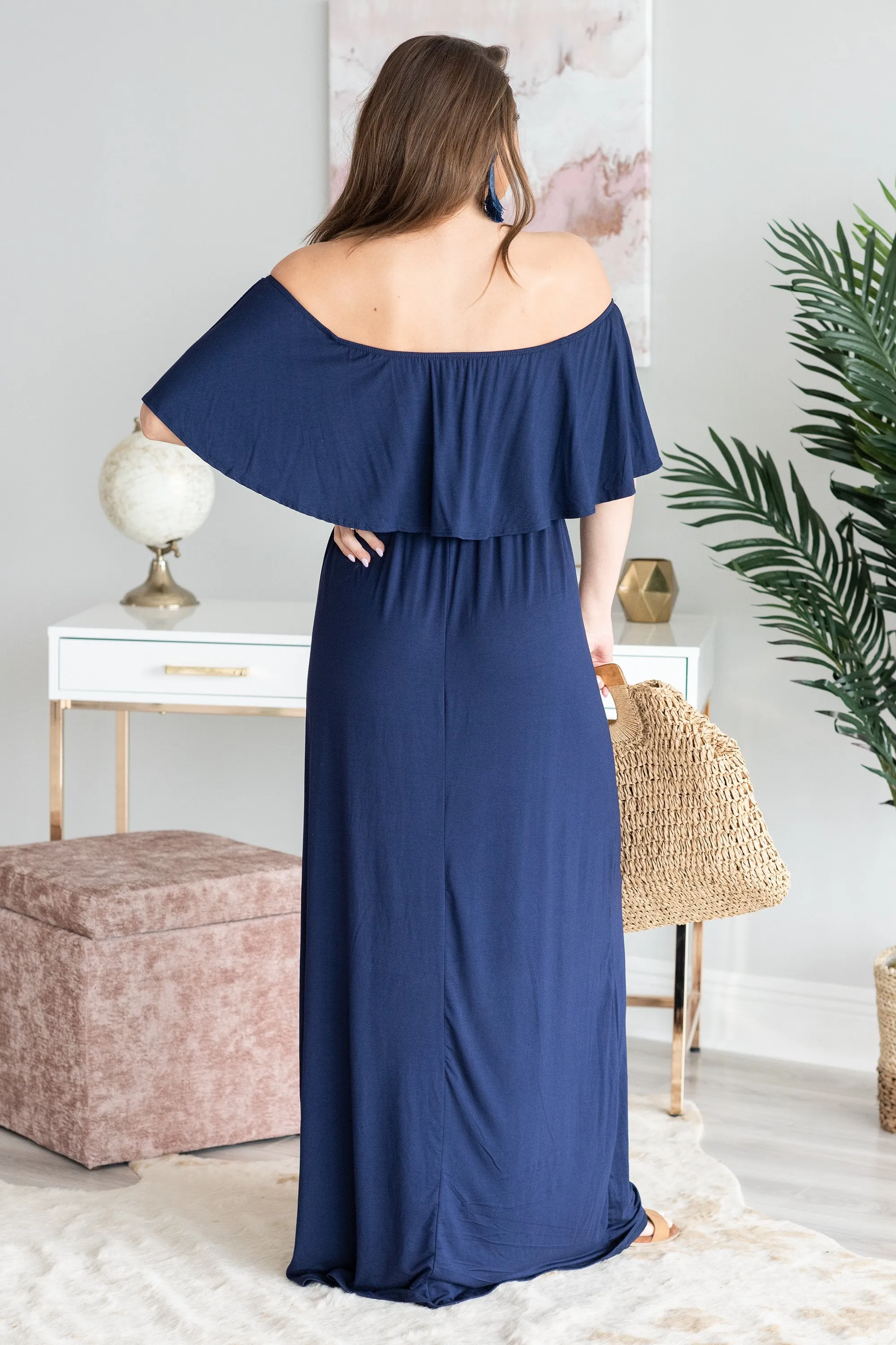 Can You Believe It Maxi Dress, Navy