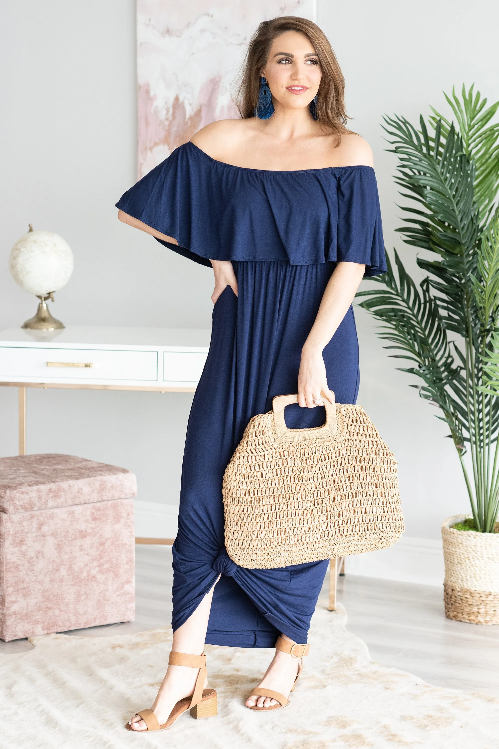 Can You Believe It Maxi Dress, Navy