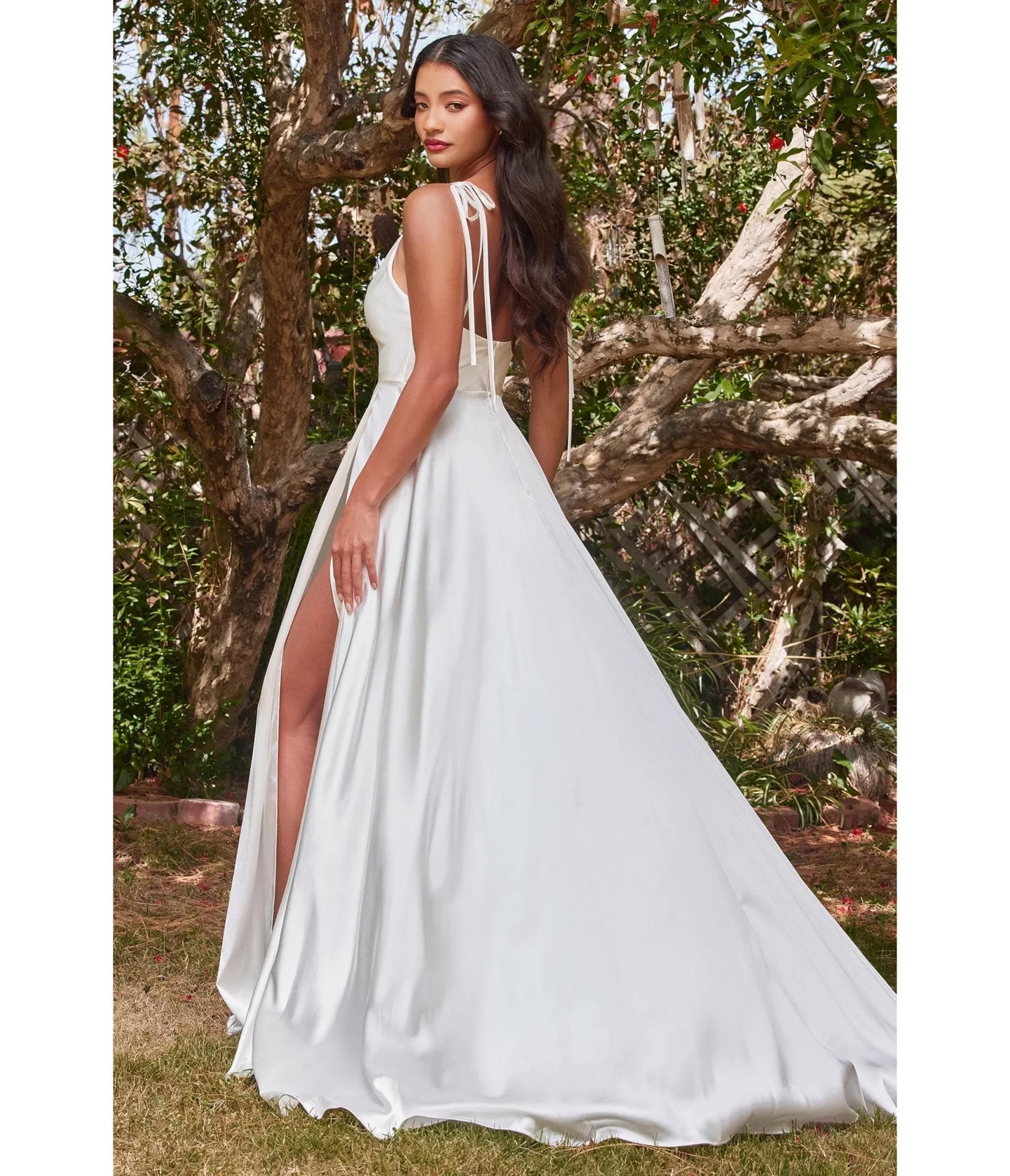 Cinderella Divine  White Liquid Satin Bridal Dress