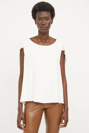 Cream Layered Short Sleeve Top