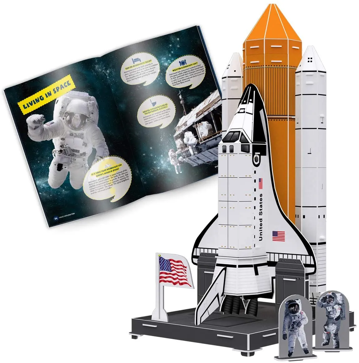 CubicFun National Geographic Kids Puzzle 3D NASA Space Rocket Ship Puzzle