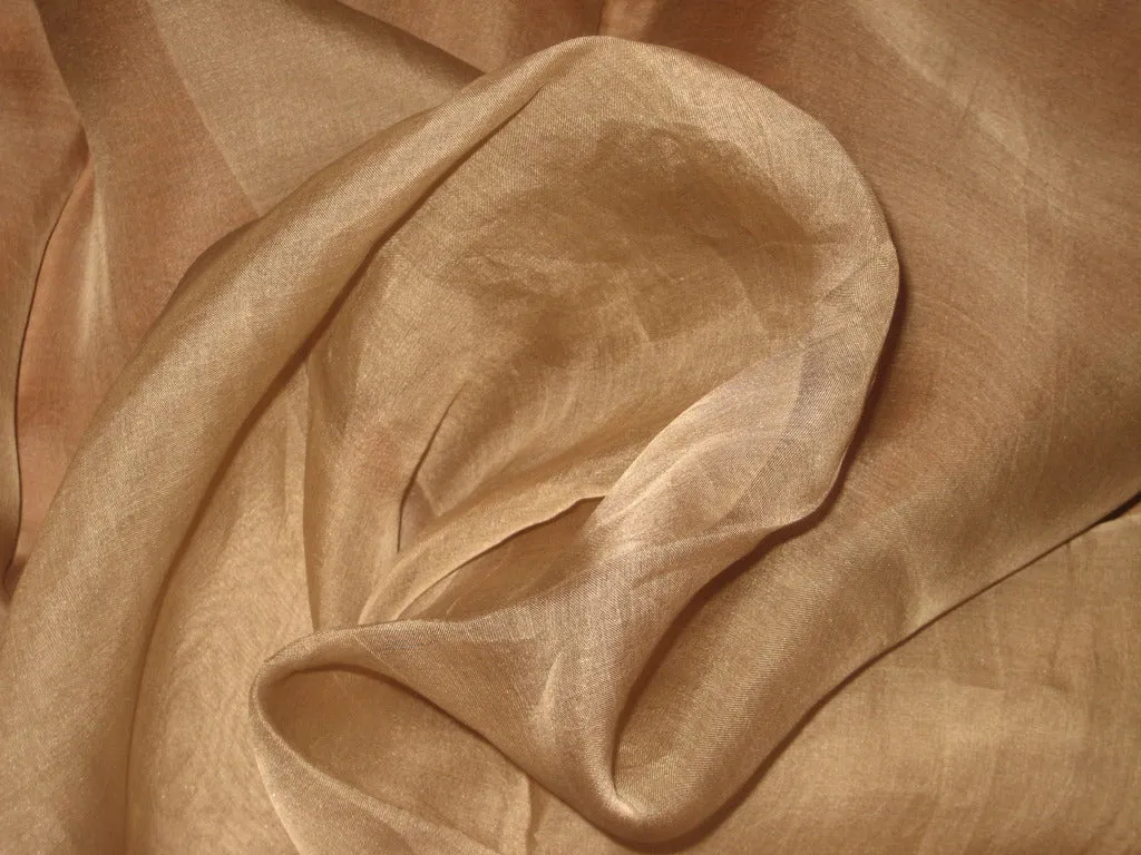 Dark Camel SILK ORGANZA FABRIC 44&quot; WIDE