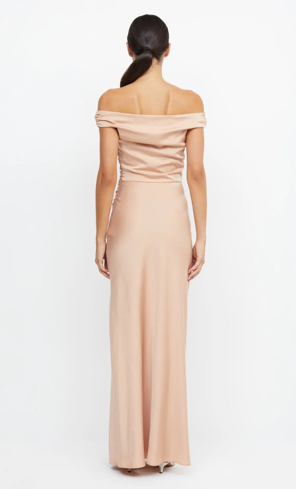 ETERNITY OFF SHOULDER MAXI - ROSE GOLD