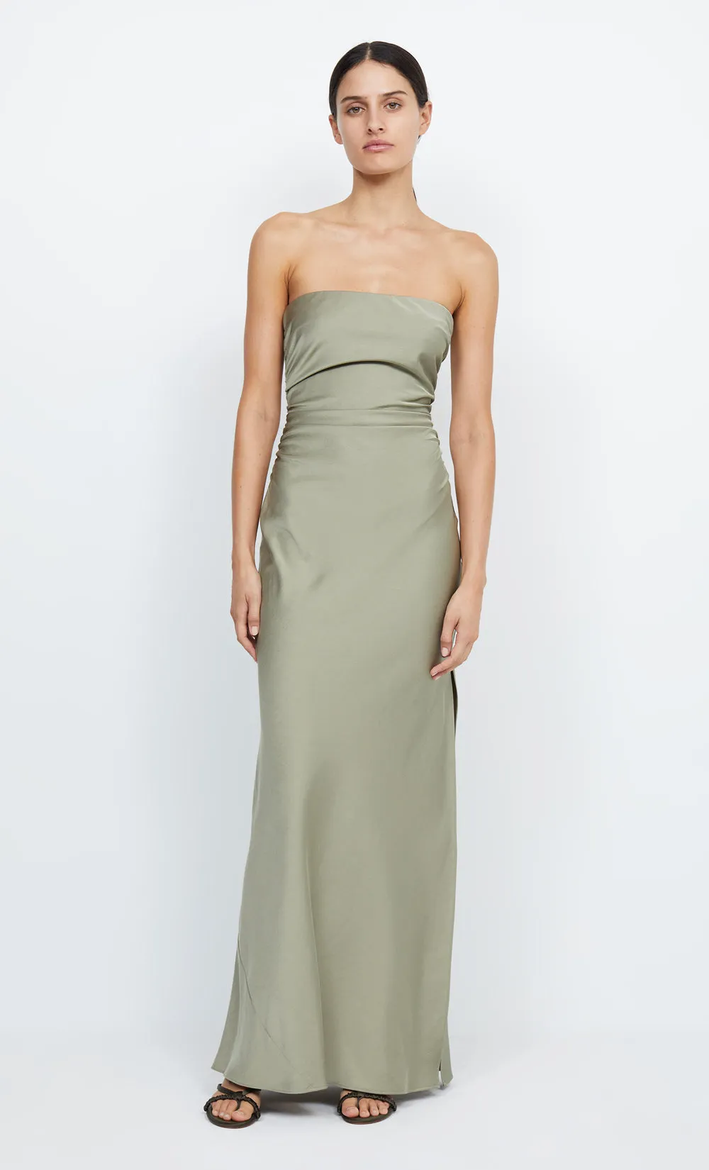 ETERNITY STRAPLESS MAXI DRESS - SAGE