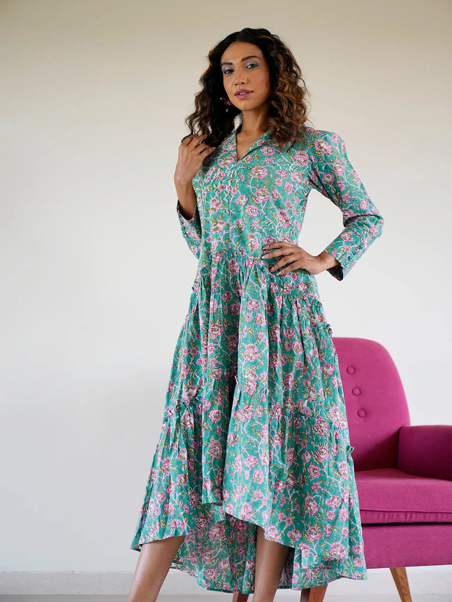 Floral Fields Cotton Maxi Dress