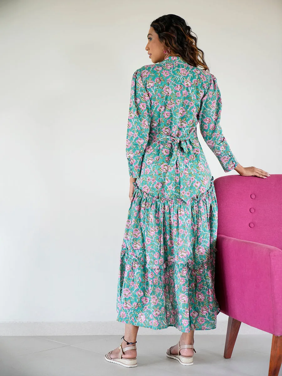 Floral Fields Cotton Maxi Dress