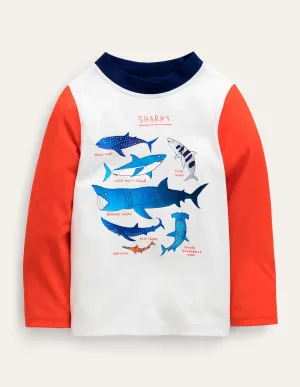 Fun Rash Vest-Foil Sharks