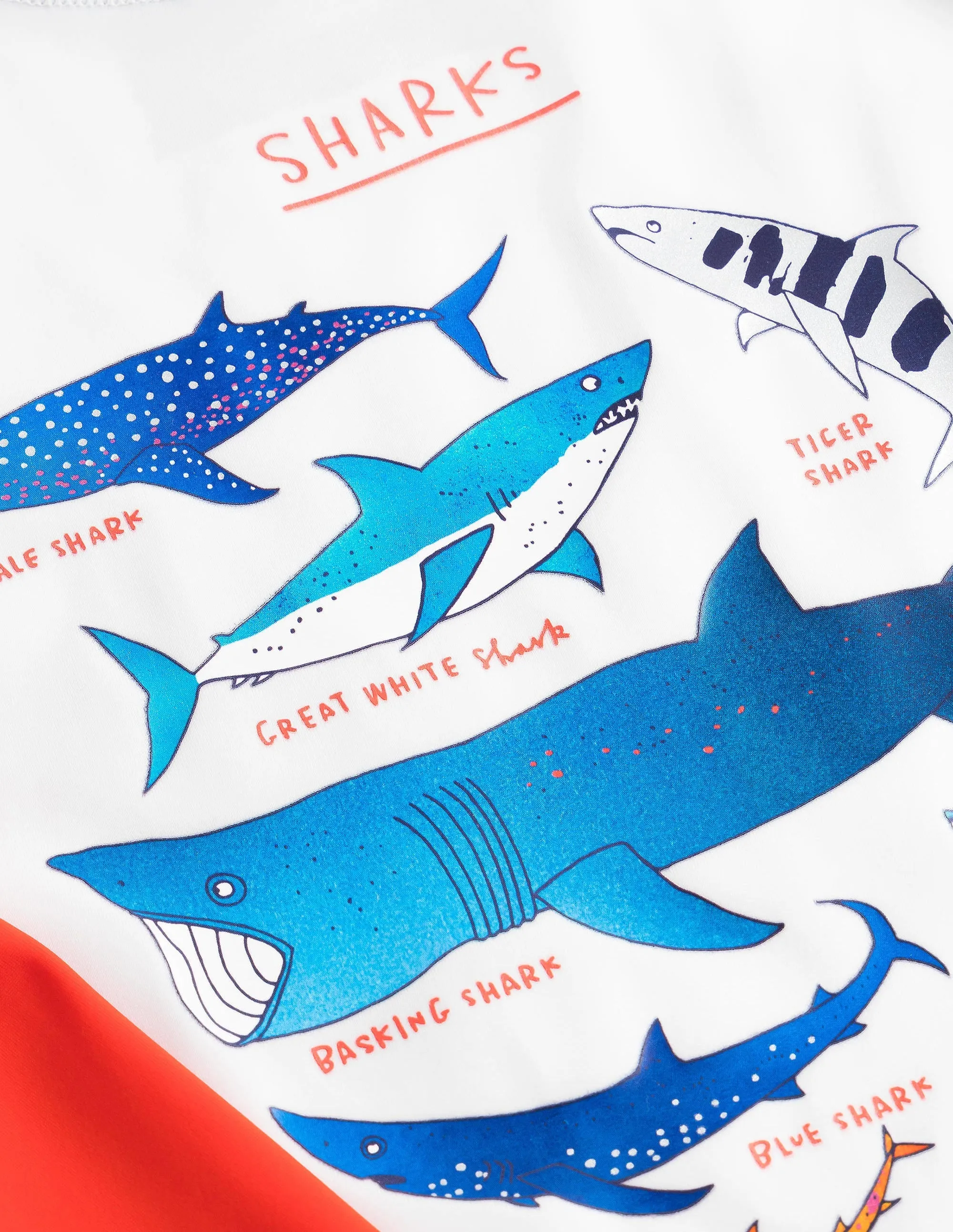 Fun Rash Vest-Foil Sharks