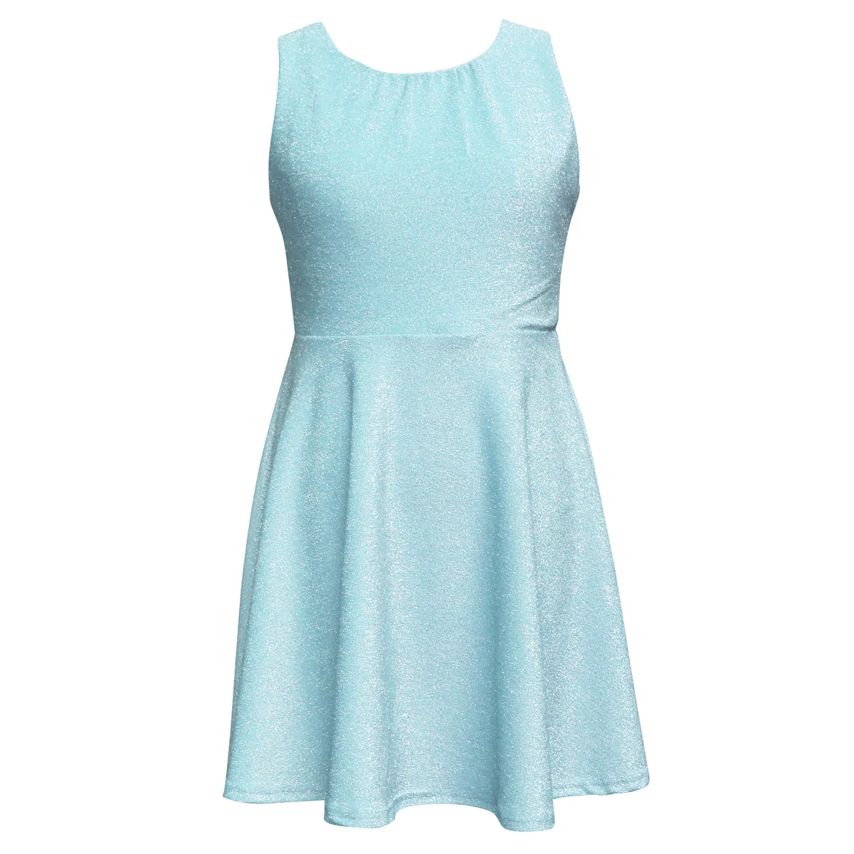 Girls Knit Lurex Skater Dress