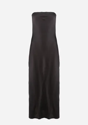 Going Out Strapless Bias Cut Maxi Dress Black