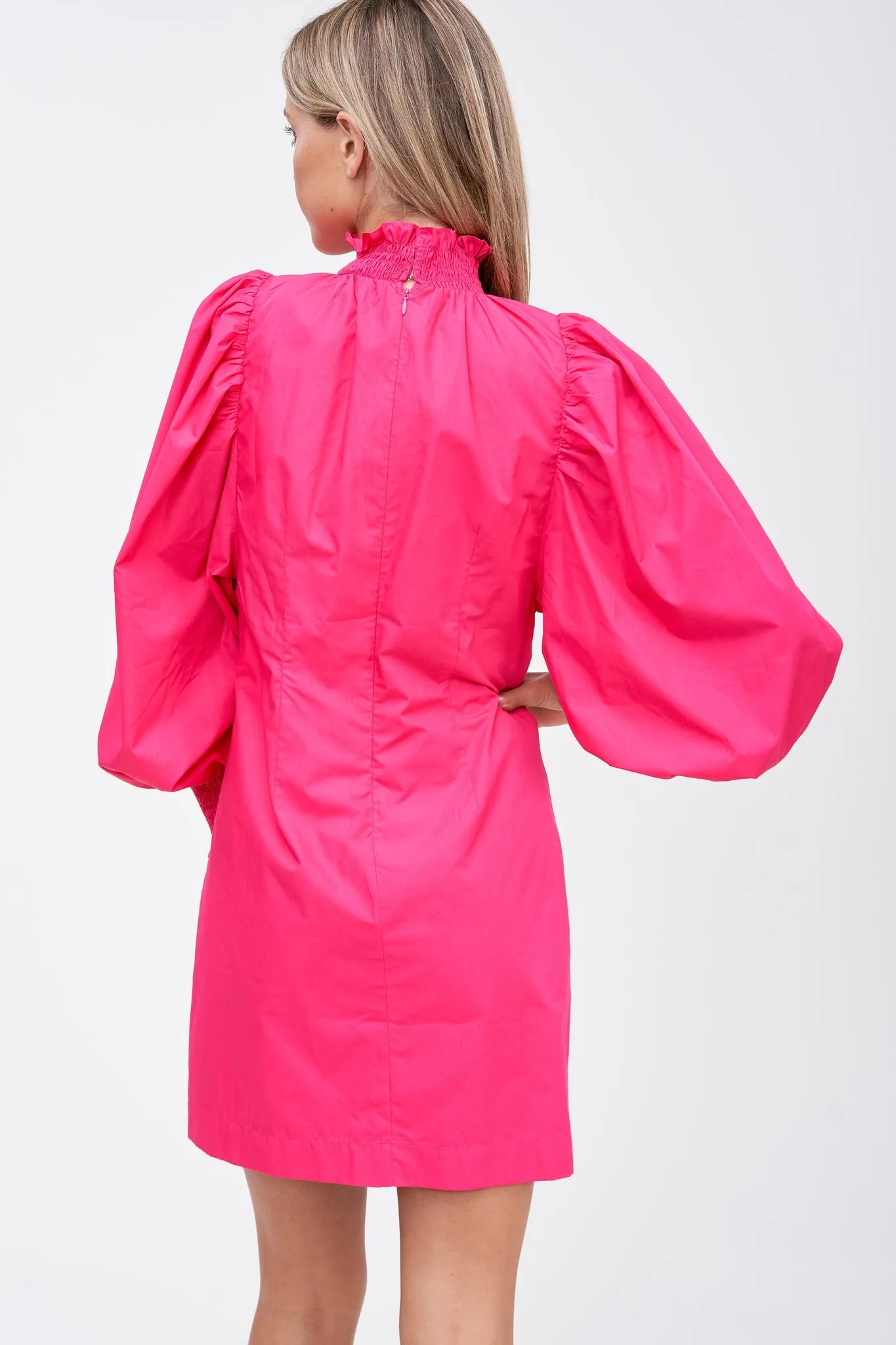 Hot Pink Poplin Dress