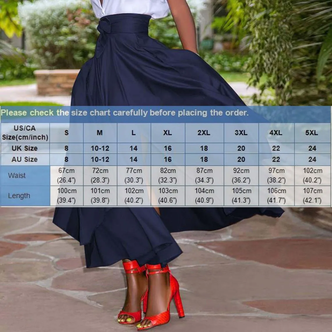 Irregular Holiday Fashion High Waisted Long Skirt