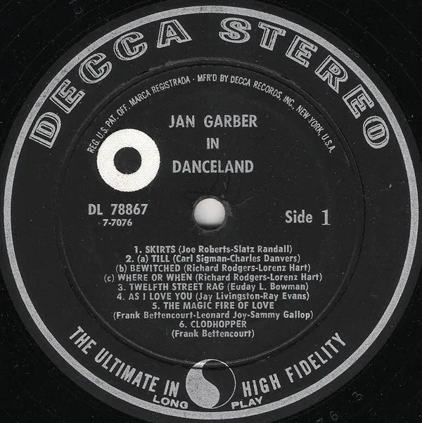 Jan Garber - Jan Garber In Danceland (LP) (VG )