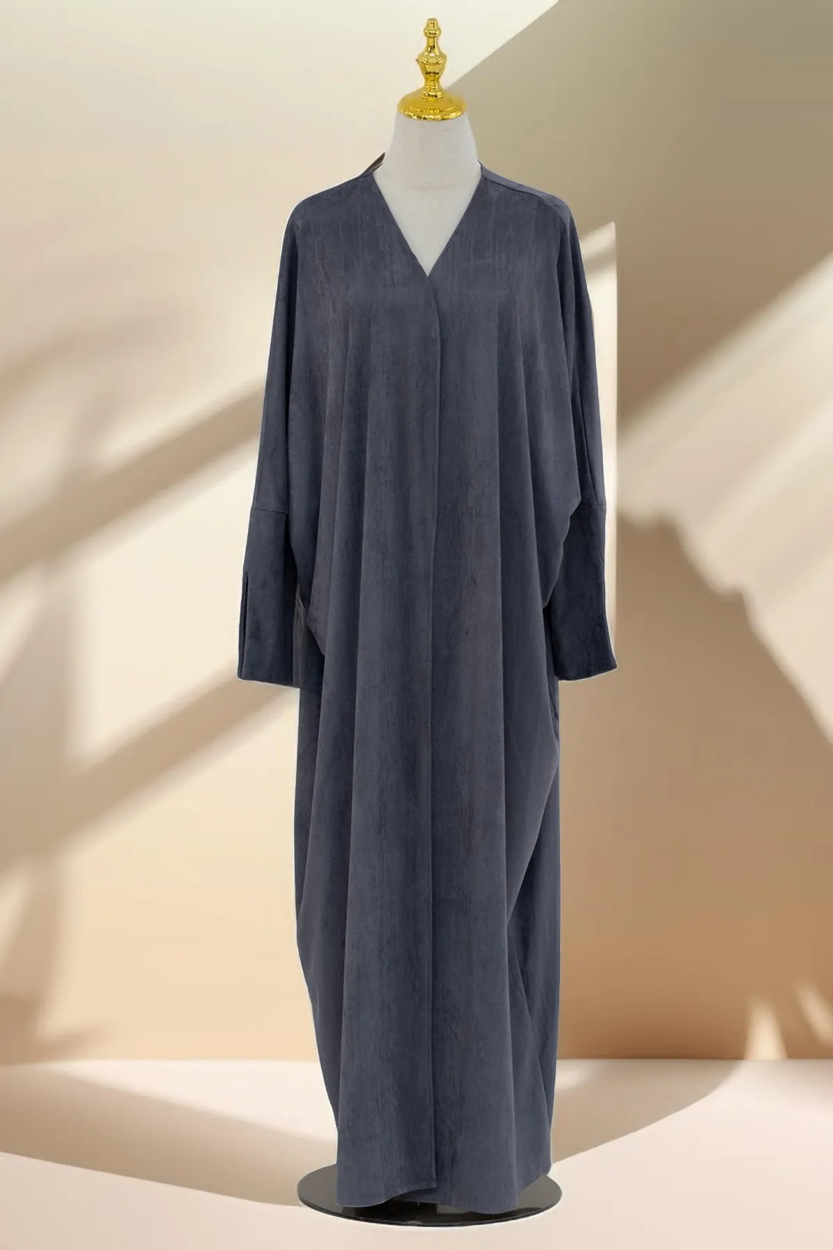 Jumana Velvet Open Front Abaya