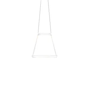 Koncept Inc Z-Bar Pendant Rise Small Square, Soft Warm, Matte White, 18" x 18" x 17" ZBP-16-RS-SW-MWT-CNP