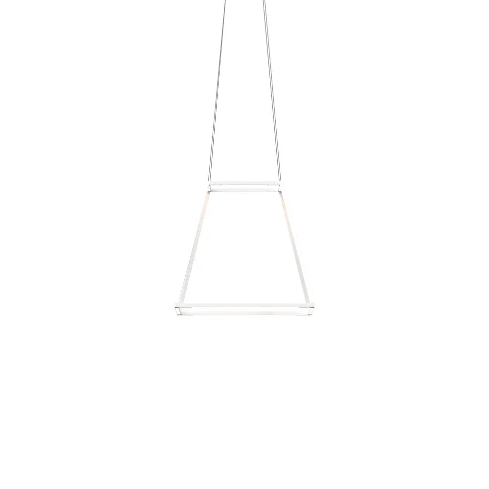 Koncept Inc Z-Bar Pendant Rise Small Square, Soft Warm, Matte White, 18" x 18" x 17" ZBP-16-RS-SW-MWT-CNP