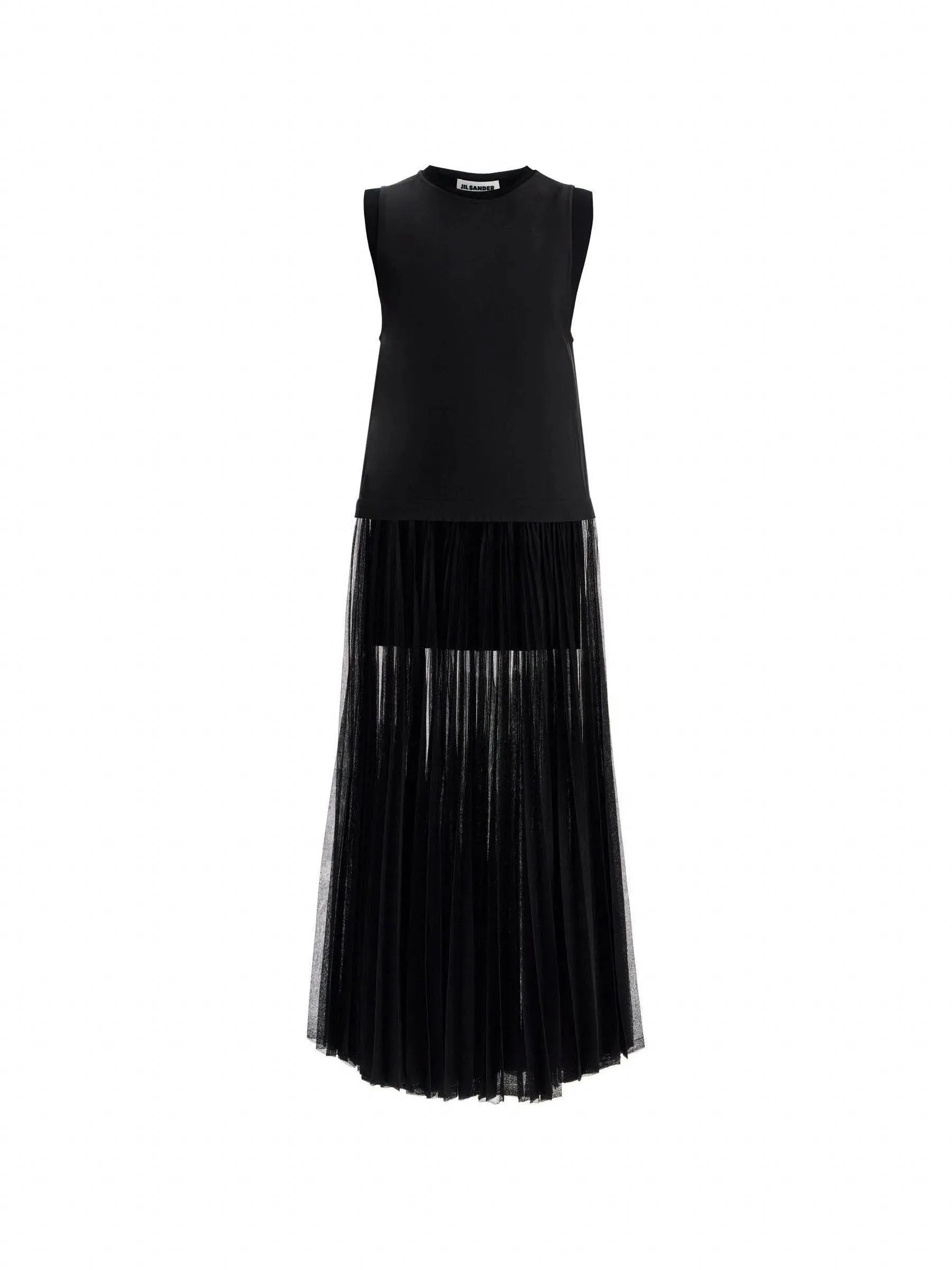 Layered Knit Pleated Dress