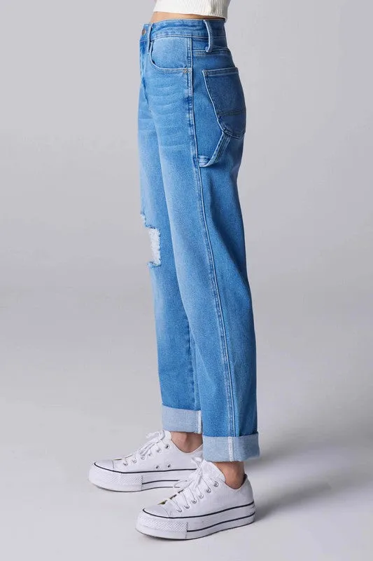 Light Blue High Rise Carpenter Women Jeans