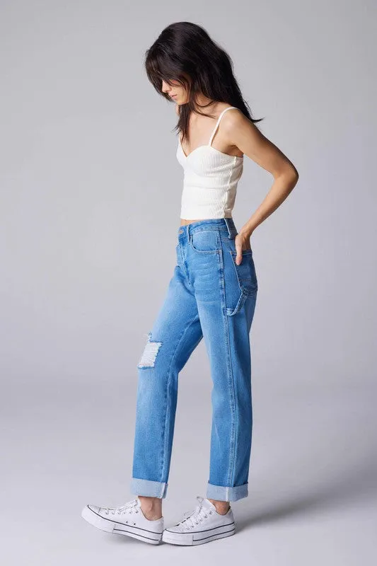 Light Blue High Rise Carpenter Women Jeans