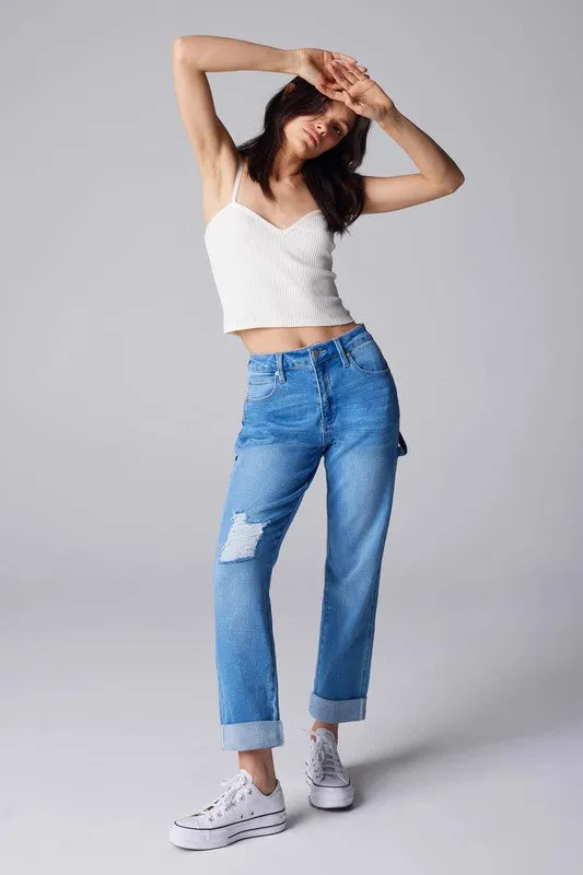 Light Blue High Rise Carpenter Women Jeans