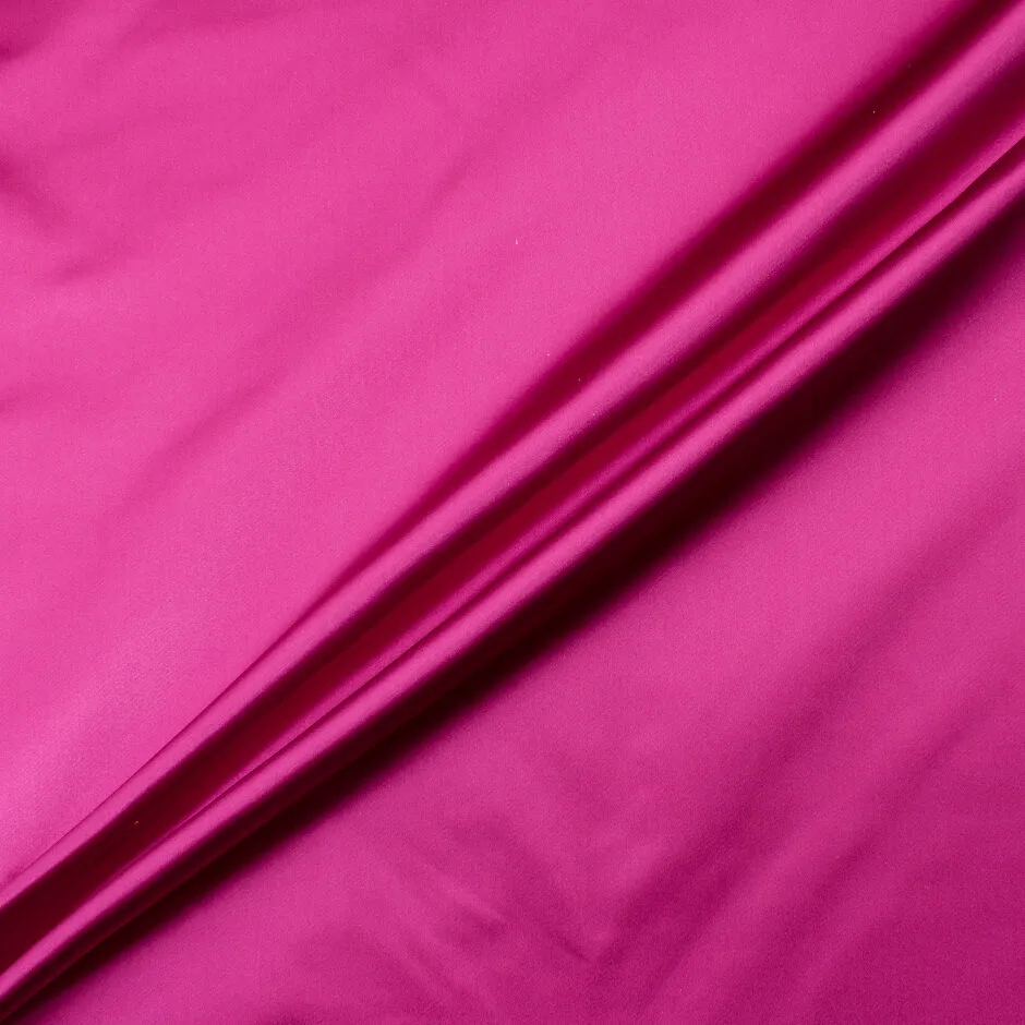 Magenta Pink Pure Silk Duchess Satin