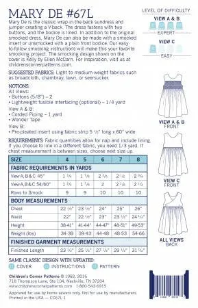 Mary De - 6mo-3 Pattern