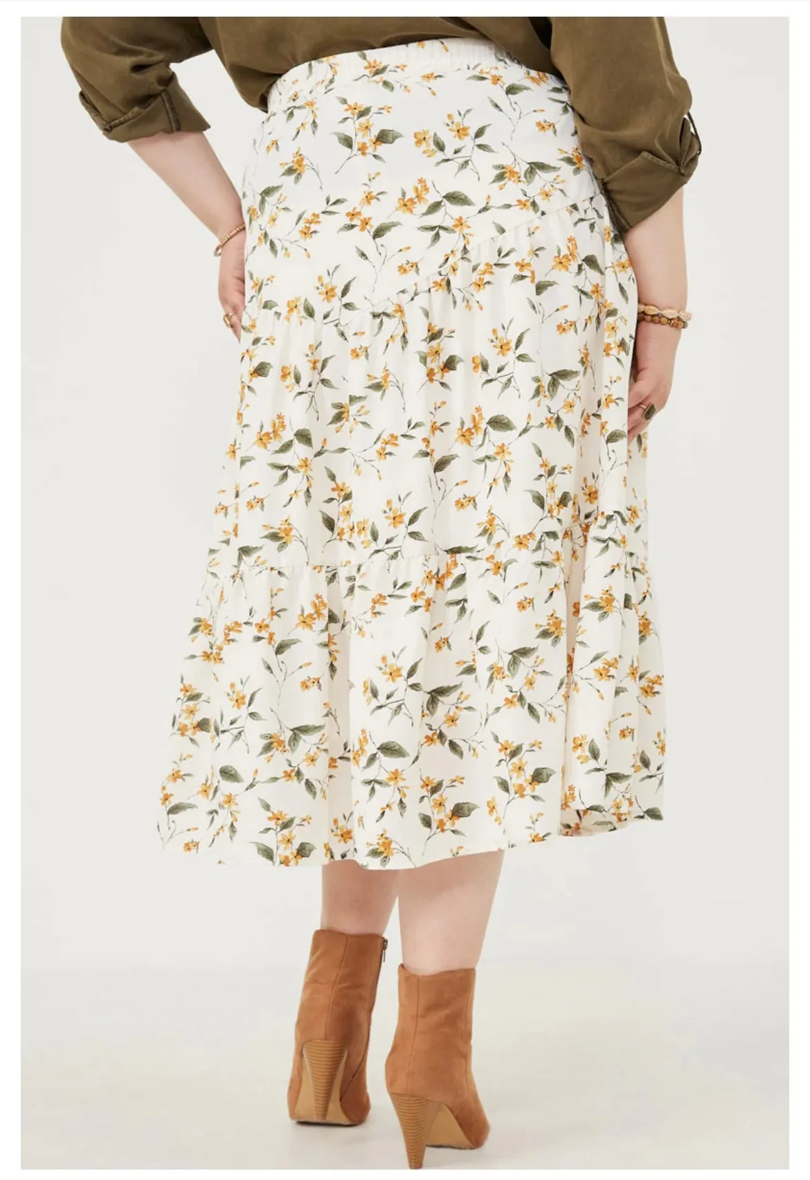 Midi Floral Skirt