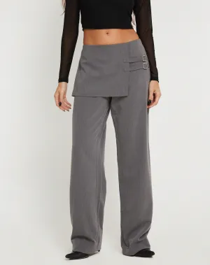 Nahata Trouser Skirt in Charcoal