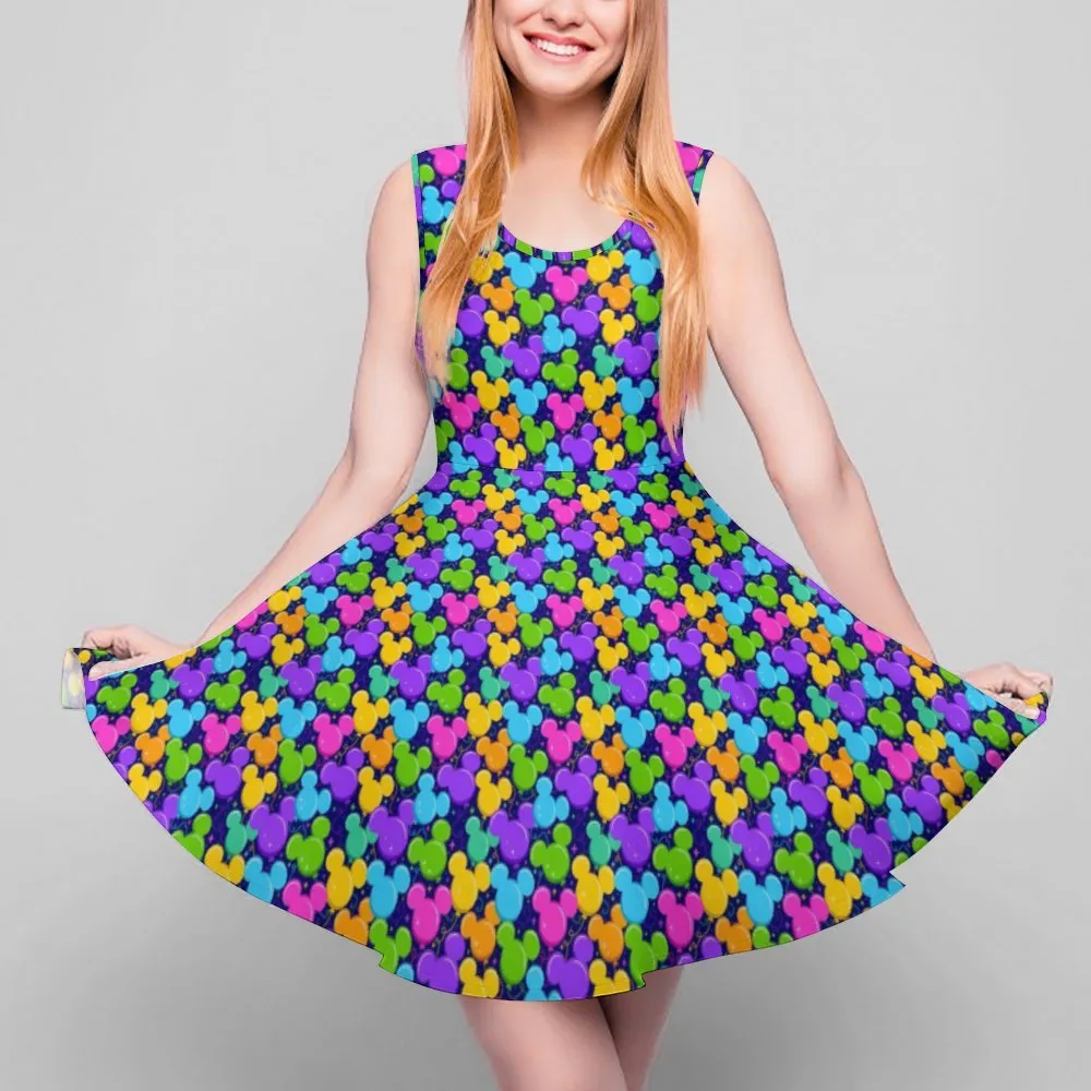 Park Balloons Women's Sleeveless Round Neck Skater Dress