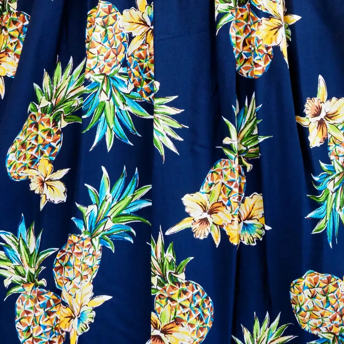 Pineapple Blue Moonkiss Hawaiian Dress