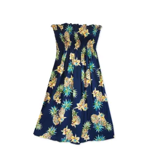 Pineapple Blue Moonkiss Hawaiian Dress