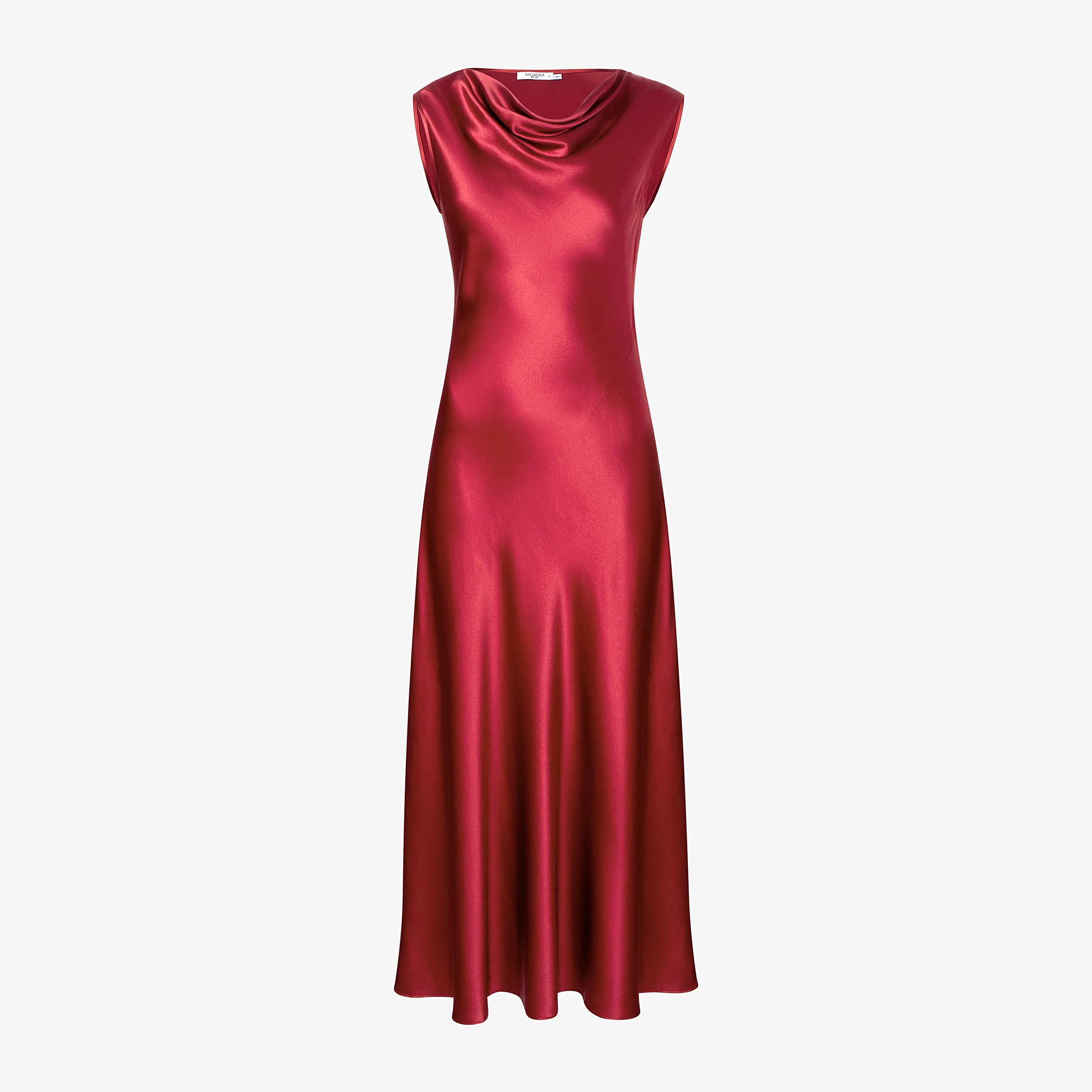 Priya Dress - Washable Silk Charmeuse :: Scarlet