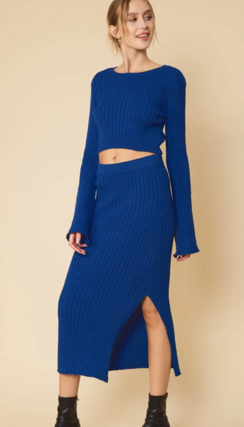 Ribbed Knit Skirt