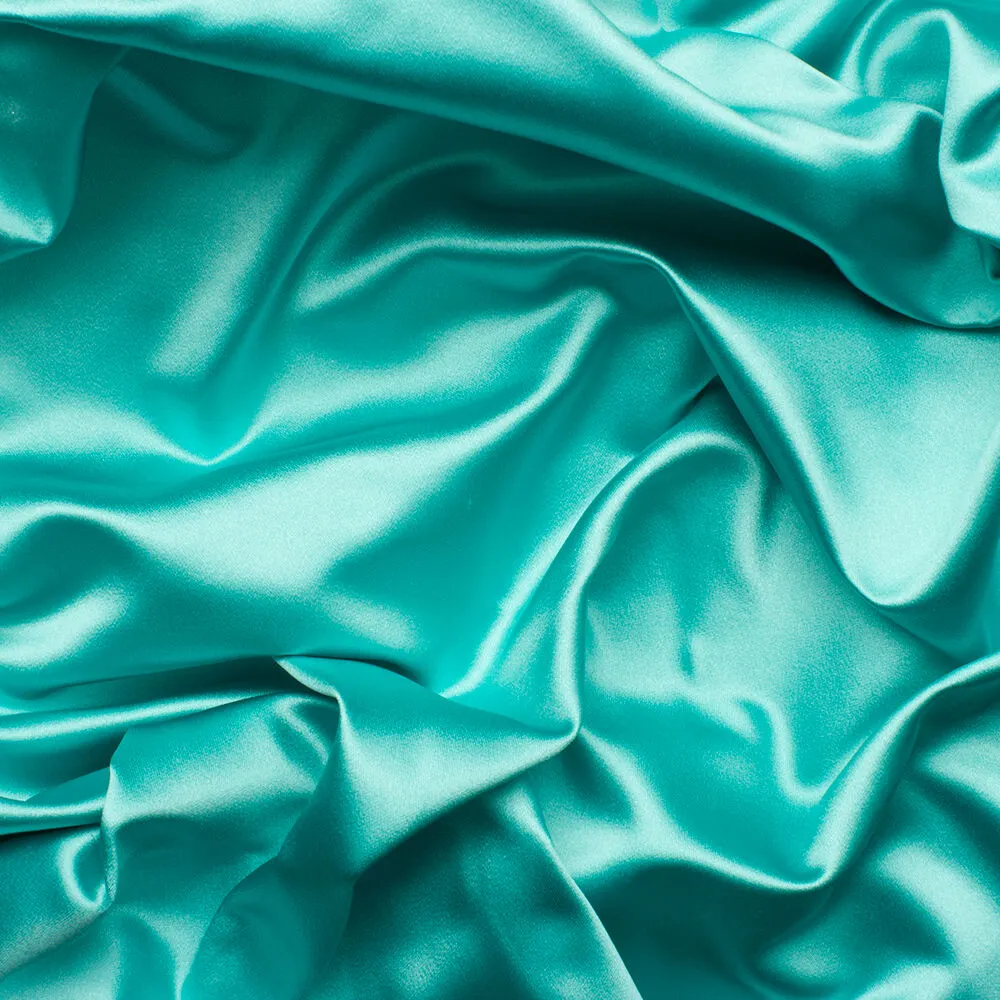 Rich Turquoise Silk Duchess Satin