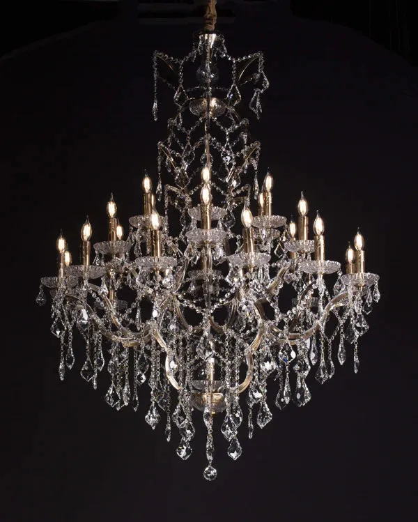 Rylight 25/50-Light Traditional Candle Crystal Chandelier