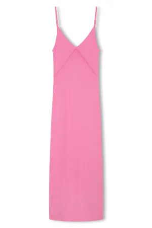 SEAPINK CONTRAST KNIT DRESS - CHILLI PINK