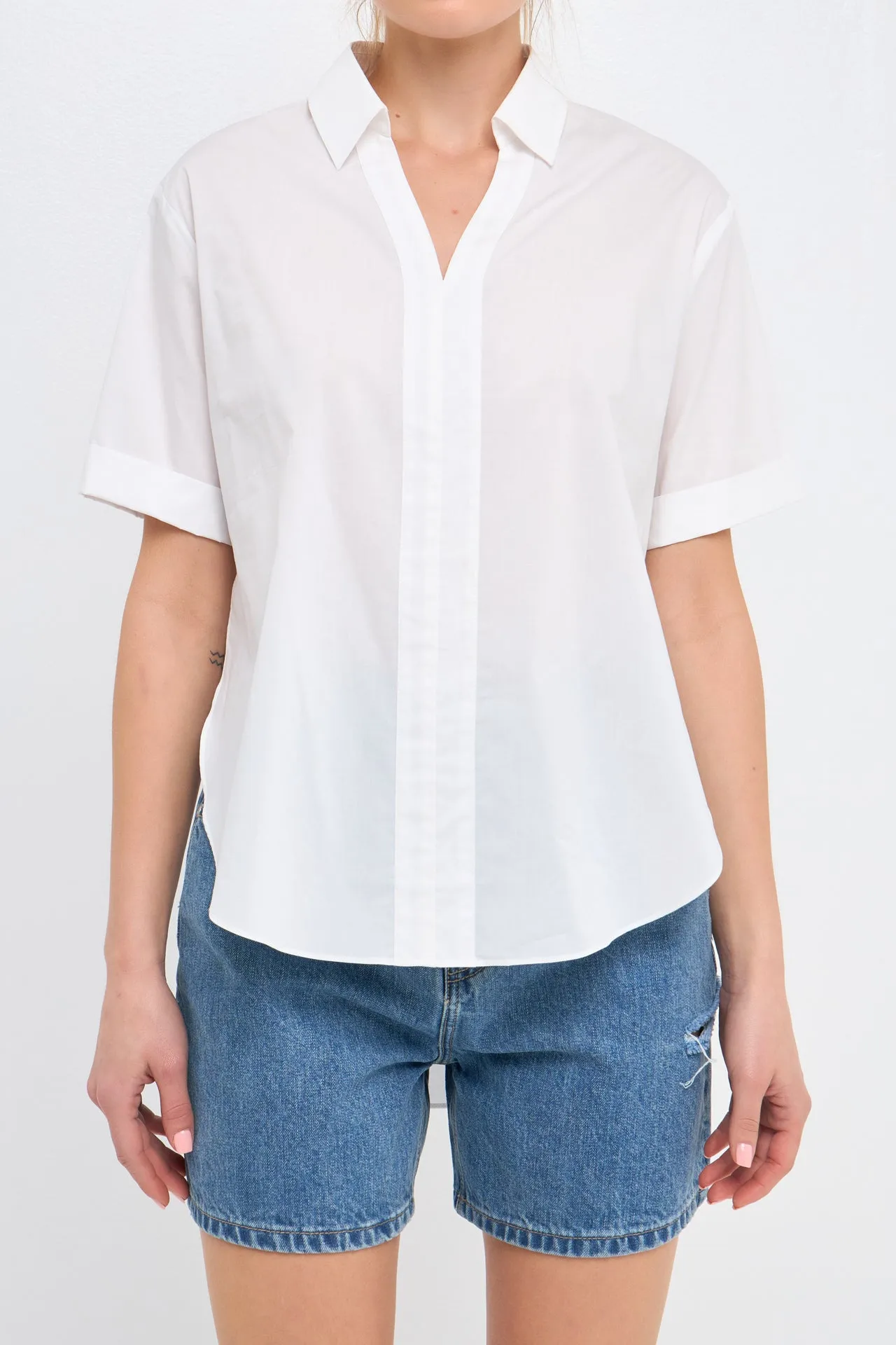 Side Slit Long Shirt