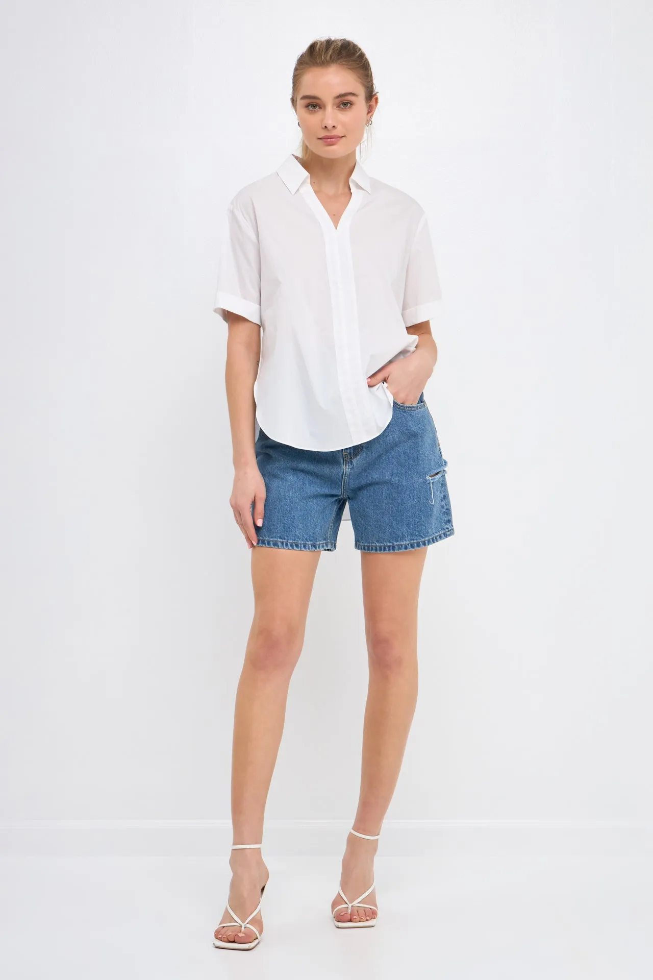 Side Slit Long Shirt