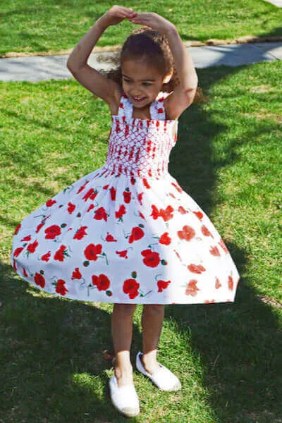 Smocked Poppy Sundress